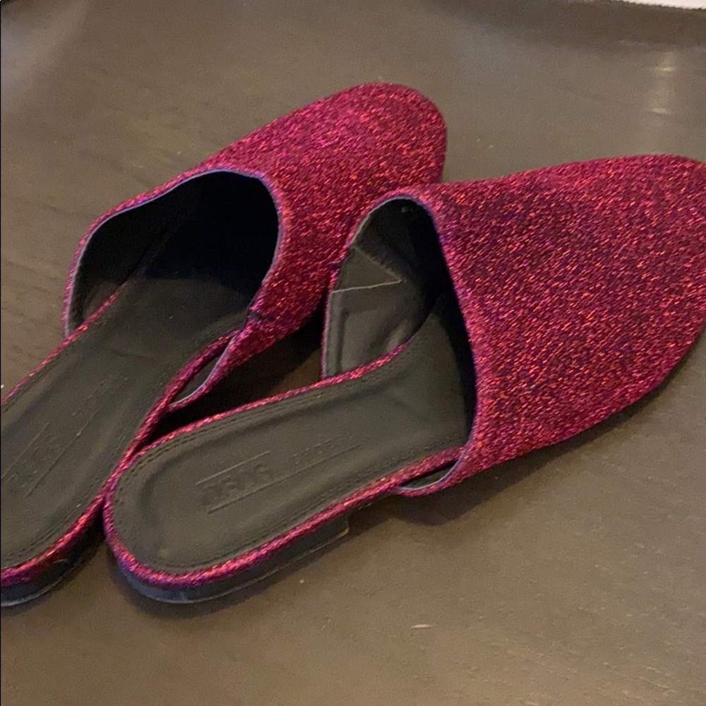 ASOS Fuschia Sparkle Mules/ Loafers